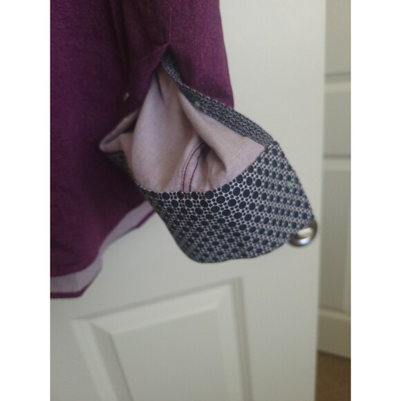 Ted Baker Men's Purple Dress Shirt Size 7 100% Cotton Lithuania Pre-Owned - Picture 3 of 8